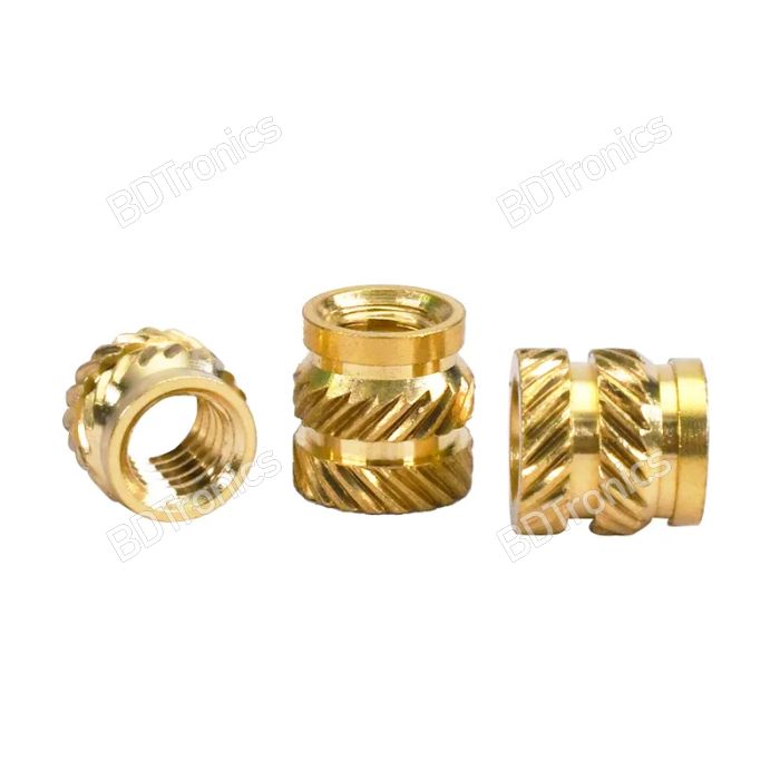 M4 Brass Nut Insert Hot Melt Knurled Thread Heat Embedment Copper Nuts