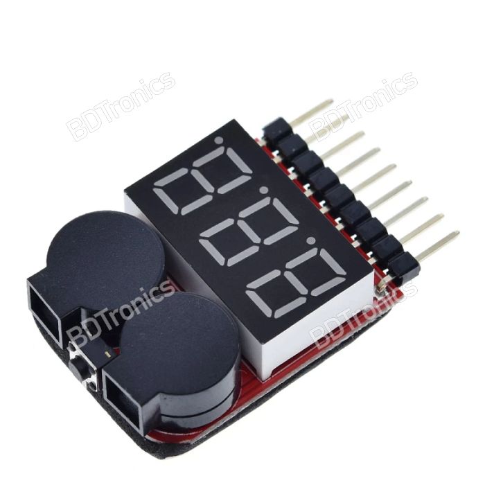 Lipo Voltage Checker 1S-8S with Buzzer Alarm main product photo