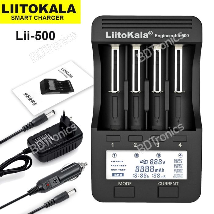 LiitoKala Lii-500 Smart Battery Charger Capacity Tester for Li-ion LiPo Ni-MH NiCd AA AAA 18650 26650 14500 main product photo