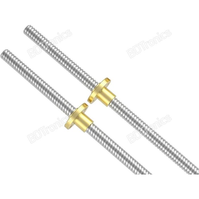 T8 Lead Screw Length 300mm to 800mm Lead 8mm Thread Trapezoidal Rod