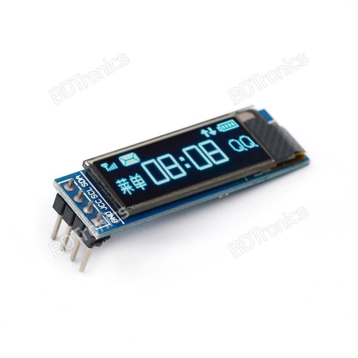 SSD1306 0.91 inch IIC 128X32 OLED Module Blue main product photo