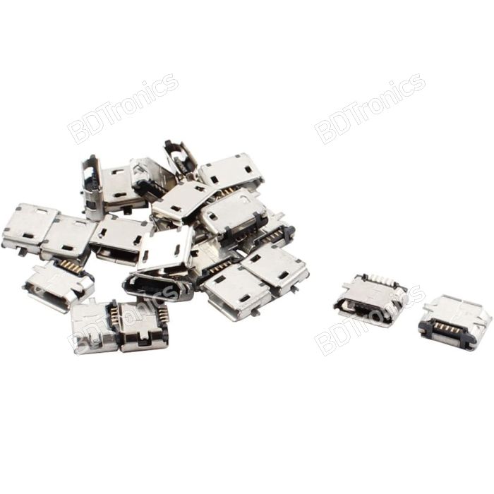 SMD Micro USB Type B 5-Pin Female Jack Port in Bangladesh