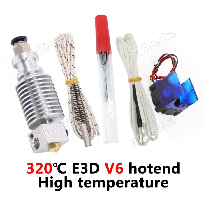 E3D V6 12V Hotend 0.4mm Nozzle 1.75mm Kit Extruder High Temperature 300°C Version main product photo