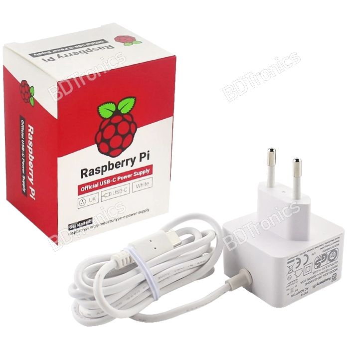 Original Raspberry Pi 4 Power Adapter 5.1V 3A USB-C in Bangladesh