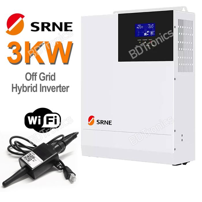 SRNE WiFi 24V 3KW Off Grid Hybrid Intelligent Pure Sine Wave Solar Inverter UPS MPPT Solar Charge Controller main product photo