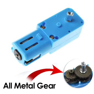 Metal Gear BO Motor 6V DC 110RPM TT Dual Shaft Straight (Blue) in BD, Bangladesh by BDTronics