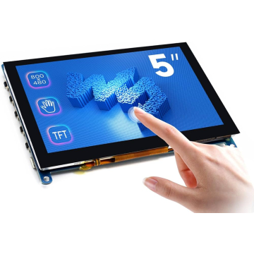 Waveshare 5-inch LCD Display HDMI Capacitive Touch Screen 800×480px for Raspberry Pi (High Quality) in BD, Bangladesh by BDTronics