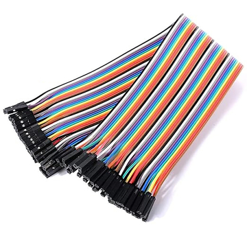 Female to Female Jumper Wire for Breadboard 40pcs 20cm Ribbon Cable in BD, Bangladesh by BDTronics