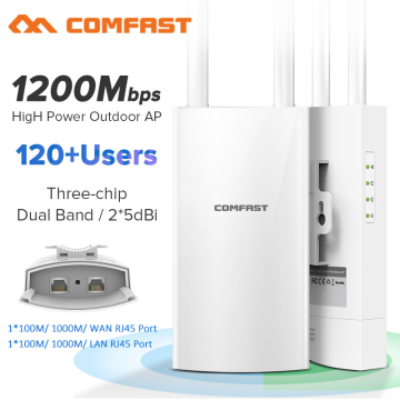 COMFAST CF-EW72 V2 Outdoor WiFi Router 1200Mbps Long Range CPE Wireless Access Point Repeater in BD, Bangladesh by BDTronics