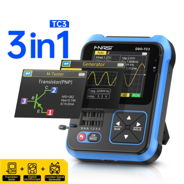 FNIRSI DSO-TC3 3-in-1 Portable Digital Oscilloscope, Signal Generator, Transistor Tester in BD, Bangladesh by BDTronics