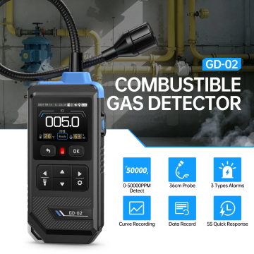 FNIRSI® Portable Combustible Gas Detector for Methane Propane Isobutane Monitor (GD-02) in BD, Bangladesh by BDTronics