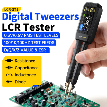 FNIRSI LCR-ST1 LCR Meter Smart Digital Tweezer SMD ESR Tester in BD, Bangladesh by BDTronics