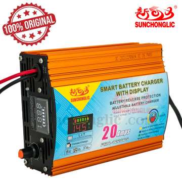 Sunchonglic 12V 20A Digital Battery Charger for AGM GEL SLA Lead Acid Battery in BD, Bangladesh by BDTronics