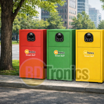 Smart Trash Bin Digital Dust Bin with AI & IoT-Based Intelligent Waste Segregation & Analytics in BD, Bangladesh by BDTronics