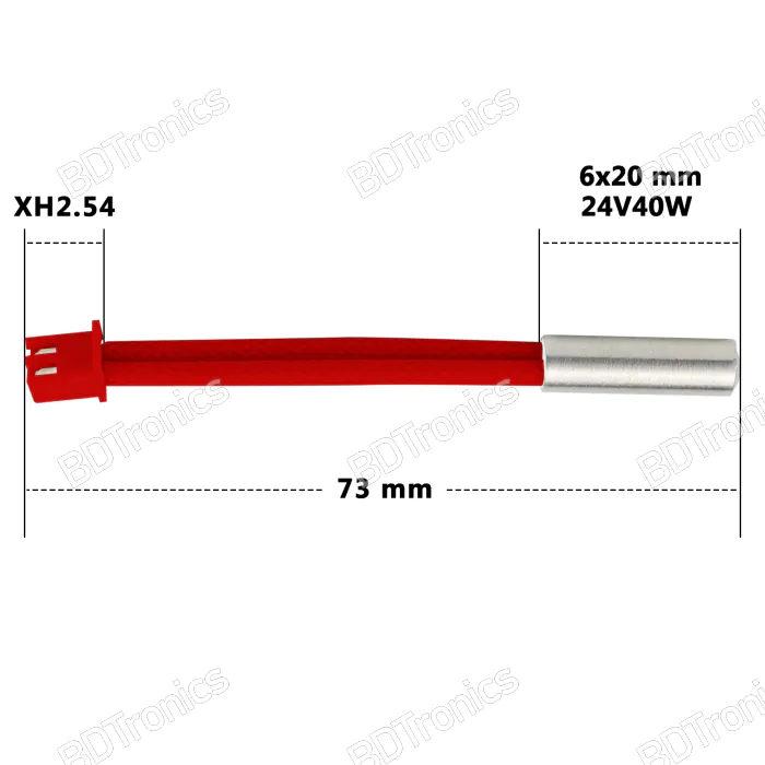 APAAZO 2 Pz CR-6 SE 100K Termistore Sensore Di Temperatura XH2.54 Terminale Parti Della Stampante 3D 24V 40W 90mm Riscaldatore A Cartuccia XH2.54 Compatibile Con CR6 SE (Color : 2pcs Thermistor