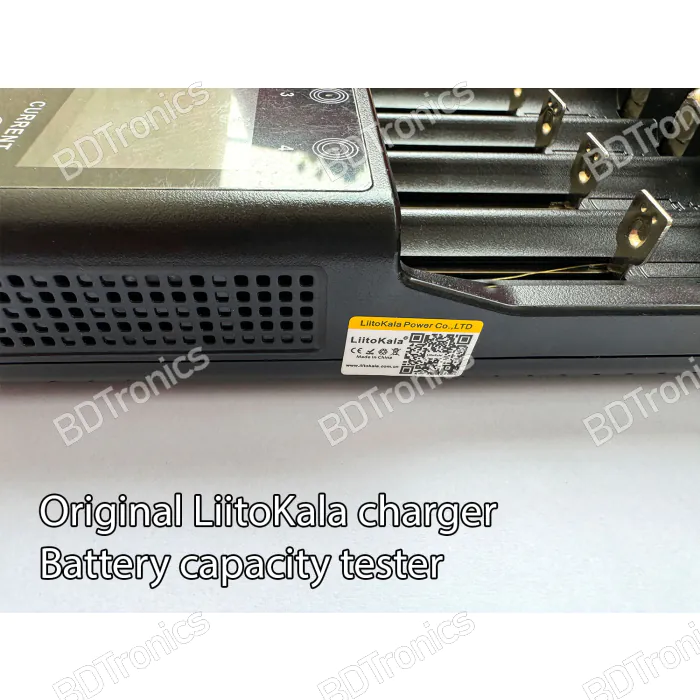 Glaxcidy Akku-Ladegerät LiitoKala Lii-500 mit LCD-Display, USB 5V Mobile Output, für 14550 18650 26650 Li-Lion AA AAA NI-MH, 12V 2A Dedicated Power Adapter, 4 Bay