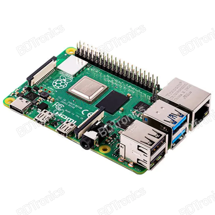 Raspberry Pi 4 Modèle B (4 Go RAM) - Carte Micro-Ordinateur Quad-Core 1.5 GHz 64-bit, WiFi Double Bande, Bluetooth 5.0, 4K, 2x USB 3.0