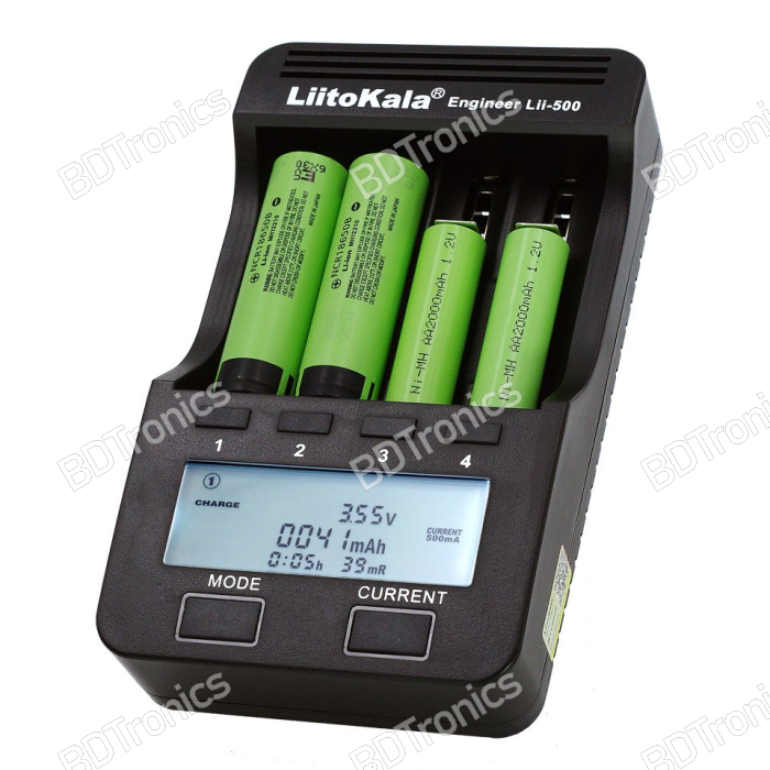 Liitokala Lii-500 supports various types of batteries Liitokala Lii-500 supports various types of batteries