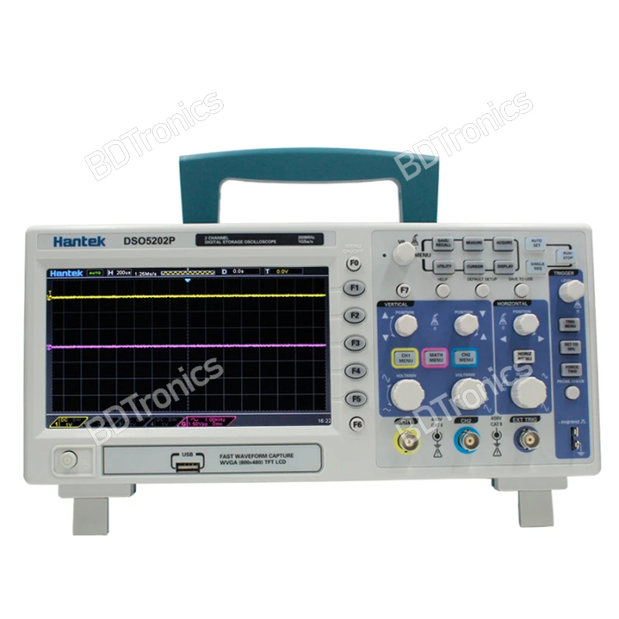 Hantek DSO5202P 200MHz 2-Channels Digital Oscilloscope DSO with Signal ...