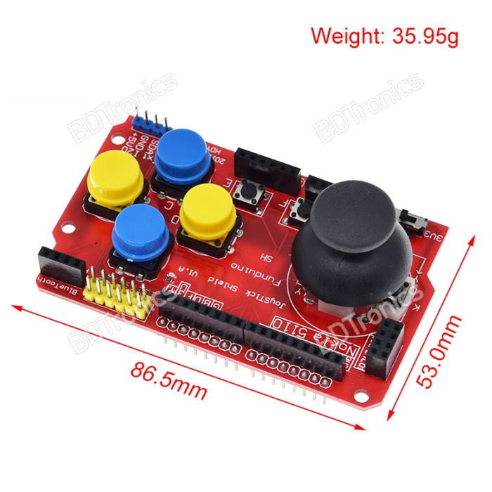 Joystick Shield for Arduino Expansion Board Analog Keyboard and Mouse ...