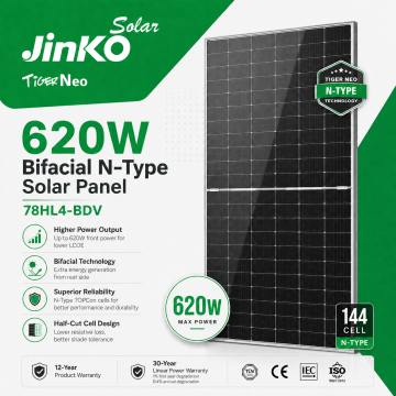 Jinko 620W Solar Panel Tiger Neo Bifacial N-Type (78HL4-BDV ) in BD, Bangladesh by BDTronics