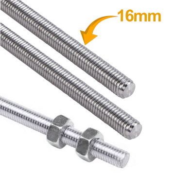 16mm Stainless Steel SS Threaded Rod Screw Length 1000mm (M16) in BD, Bangladesh by BDTronics