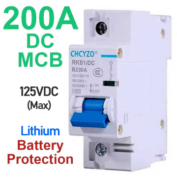 CHCYZO 200A DC Circuit Breaker MCB 1P for LiFePO4 Battery Protection On/Off 125VDC in BD, Bangladesh by BDTronics