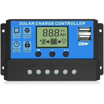 30A PWM Solar Charge Controller 12V/24V with USB (Blue Color) in BD, Bangladesh by BDTronics