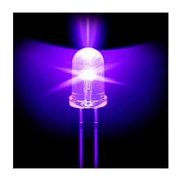 UV Ultraviolet LED 5mm Super Bright 395nm in BD, Bangladesh by BDTronics