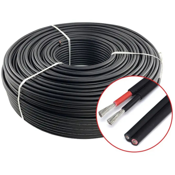 PV Solar Cable TUV 2PfG 1169 Pure Copper 4mm² 6mm² Photovoltaic Cable 1 Meter Length (Red + Black)