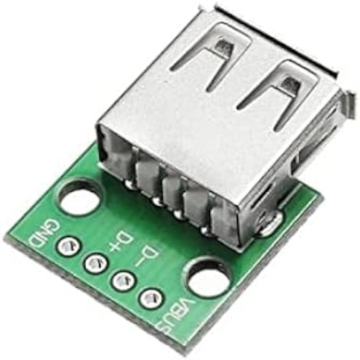 USB 2.0 Type A Female to Breadboard Adapter & PCB 2.54mm DIP 4P