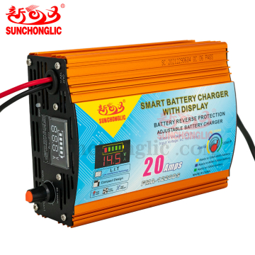 Original Sunchonglic 12V 20A Digital Battery Charger for AGM GEL SLA Lead Acid Battery in BD, Bangladesh by BDTronics