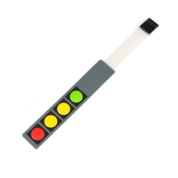 1x4 Keypad Switch 4 Keys Matrix Membrane Keyboard 107x20x0.8mm in BD, Bangladesh by BDTronics