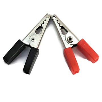35mm Crocodile Clips 1 Pair Alligator Clip (Red + Black) in BD, Bangladesh by BDTronics