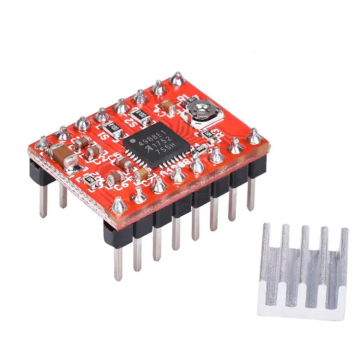  A4988 Stepper Motor Driver Module Red for Pololu RepRap 3D Printer StepStick in BD, Bangladesh by BDTronics