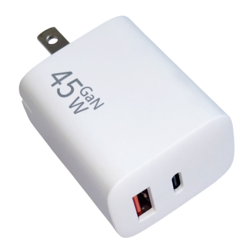45W GaN Dual Port Smartphone Charger Super Fast USB-C USB-A PD QC Quick Charger in BD, Bangladesh by BDTronics