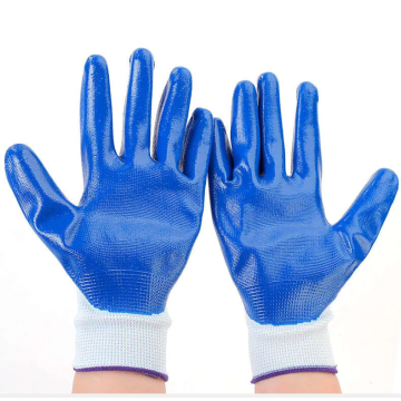 Safety Gloves Nitrile Nylon Rubber Coated for Industrial Works (1 Pair) in BD, Bangladesh by BDTronics