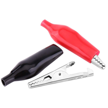 50mm Crocodile Clips 1 Pair Big Size Alligator Clip (Red + Black) in BD, Bangladesh by BDTronics