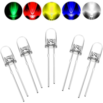 3mm LED Red Green Blue Yellow White (Transparent Lense)  in BD, Bangladesh by BDTronics