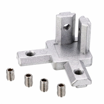 2020 Series 3 Way End Corner Bracket Connector with Screws for 6mm V Slot Aluminium Extrusion Profile  in BD, Bangladesh by BDTronics