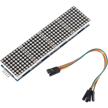 MAX7219 4 Channel Dot Matrix LED Display Panel Module (Red Color) in BD, Bangladesh by BDTronics