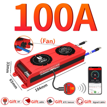 DALY SMART BMS 16S 48V 100A with Balance for Lithium Iron Phosphate LiFePO4 Battery with Fan + Bluetooth