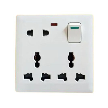 8 Pin Gang Switch Socket Panel in BD, Bangladesh by BDTronics