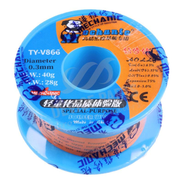 Mechanic 0.3mm Flux Core Solder Wire TY-V866 High Quality Soldering Lead (40G) in BD, Bangladesh by BDTronics