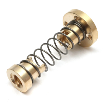 Anti Backlash T8 Lead Screw Nut Flange Brass Nut Lead 8mm Pitch 2mm for CNC and 3D Printers