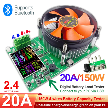 Battery Load Tester Capacity Meter 180W 20A Energy Meter DL24P with Built-in Bluetooth & PC software Support in BD, Bangladesh by BDTronics