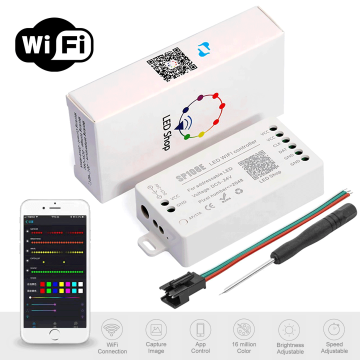 SP108E WiFi ARGB LED Controller for WS2812B WS2811 WS2815 WS2801 SK6812 WS2813 SK9822 APA102C support Android iOS  in BD, Bangladesh by BDTronics