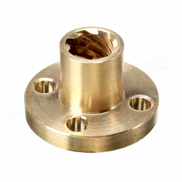 T8 Lead Screw Nut Flange Brass Nut Lead 8mm Pitch 2mm for CNC and 3D Printers in BD, Bangladesh by BDTronics