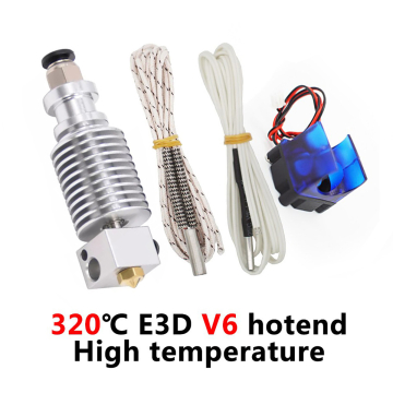 300°C Temperature E3D V6 12V Hotend 0.4mm Nozzle 1.75mm Filament Kit Extruder for 3D Printer in BD, Bangladesh by BDTronics