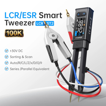 FNIRSI® LCR-ST2 PLUS 100K LCR ESR Meter 2-in-1 Digital Tweezers SMD Tester in BD, Bangladesh by BDTronics